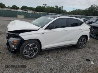 2024 Hyundai Kona N Line with VIN KM8HA3A31RU108350, listed as a Copart auction lot 62904154 with 3,912 mi miles and Salvage Title. Bid and sale history available at carsss.com. Image 1.