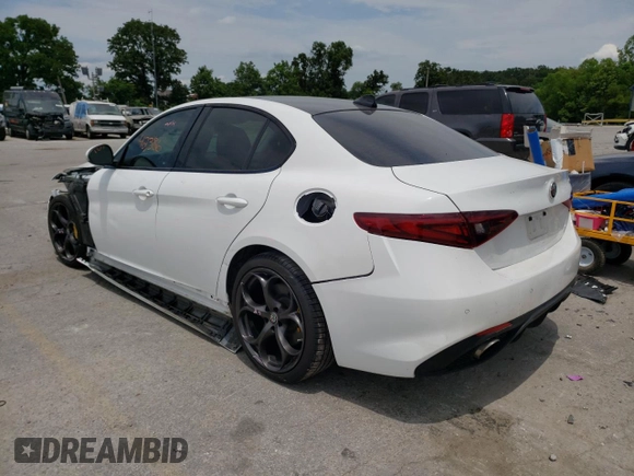 2018 Alfa Romeo Giulia Ti Sport with VIN ZARFAECN2J7574867, listed as a Copart auction lot 49233182 with 42,386 mi miles and Salvage Title. Bid and sale history available at carsss.com. Image 3.