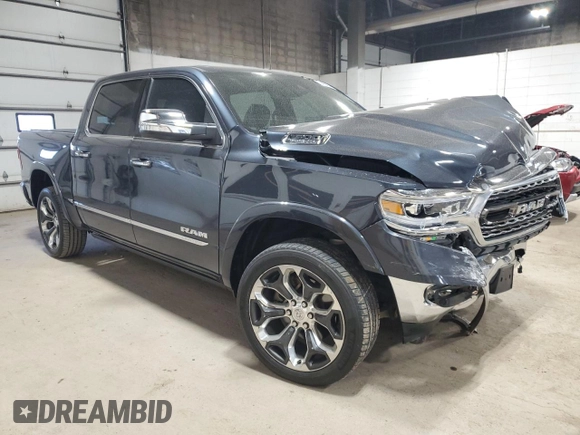 2020 Ram 1500 Limited with VIN 1C6SRFHT2LN288344, listed as a Copart auction lot 53496425 with 72,300 mi miles and Salvage title. Bid and sale history available at DreamBid. Image 4.
