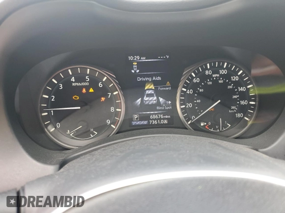 2020 Infiniti Q60 Red Sport 400 with VIN JN1FV7EK0LM400347, listed as a Copart auction lot 61872055 with 68,676 mi miles and Salvage title. Bid and sale history available at DreamBid. Image 9.