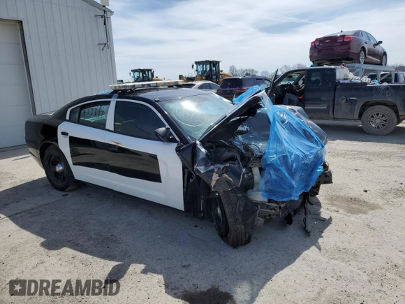 2012 Dodge Charger Police with VIN 2C3CDXAG0CH145226, listed as a Copart auction lot 49617655 with 0 mi miles and Salvage Title. Bid and sale history available at carsss.com. Image 4.