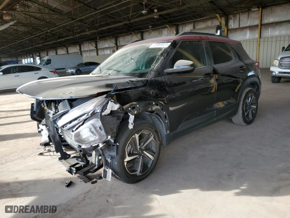 2021 Chevrolet TrailBlazer RS with VIN KL79MTSL1MB075236, listed as a Copart auction lot 43985825 with 44,518 mi miles and Salvage Title. Bid and sale history available at carsss.com. Image 1.