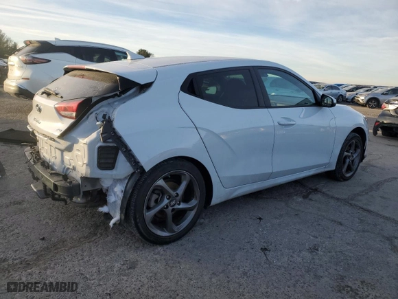 2019 Hyundai Veloster 2.0 with VIN KMHTG6AF6KU019982, listed as a Copart auction lot 88219405 with 56,849 mi miles and Salvage Title. Bid and sale history available at carsss.com. Image 3.