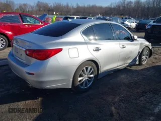 2014 Infiniti Q50 Premium with VIN JN1BV7AR9EM686042, listed as a IAAI auction lot 41737846 with 107,729 mi miles. Bid and sale history available at carsss.com. Image 4.