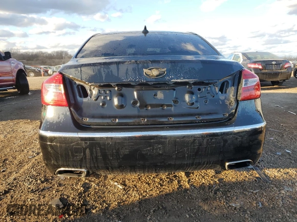 2013 Hyundai Genesis 3.8L with VIN KMHGC4DD0DU227354, listed as a Copart auction lot 46802225 with 157,652 mi miles and Salvage Title. Bid and sale history available at carsss.com. Image 6.