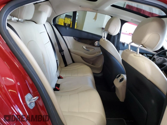 2017 Mercedes-Benz C 300 with VIN 55SWF4KB2HU215695, listed as a Copart auction lot 51107705 with 75,377 mi miles and Salvage Title. Bid and sale history available at carsss.com. Image 10.
