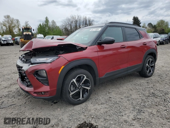 2021 Chevrolet TrailBlazer RS with VIN KL79MUSL5MB137954, listed as a Copart auction lot 50711834 with 30,468 mi miles and . Bid and sale history available at DreamBid. Image 1.