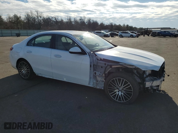 2023 Mercedes-Benz C 300 with VIN W1KAF4HB6PR082490, listed as a Copart auction lot 42681225 with 11,890 mi miles and Salvage Title. Bid and sale history available at DreamBid. Image 4.