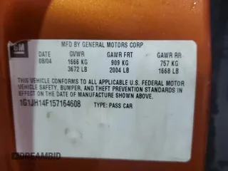 2005 Chevrolet Cavalier with VIN 1G1JH14F157164608, listed as a Copart auction lot 87847725 with 258,804 mi miles and Non Repairable. Bid and sale history available at DreamBid. Image 13.