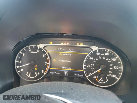 2020 Nissan Altima SV with VIN 1N4BL4DV3LC258678, listed as a Copart auction lot 54237035 with 77,977 mi miles and Salvage title. Bid and sale history available at DreamBid. Image 9.
