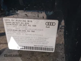 2017 Audi SQ5 Premium Plus with VIN WA1CCAFP1HA014262, listed as a IAAI auction lot 41554674 with 27,506 mi miles. Bid and sale history available at carsss.com. Image 9.