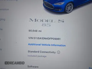 2013 Tesla Model S с VIN 5YJSA1DN4DFP09961, выставлен на аукционе IAAI как лот 42304508 с пробегом 90 648 миль миль и . История ставок и продаж доступна на DreamBid. Изображение 7.