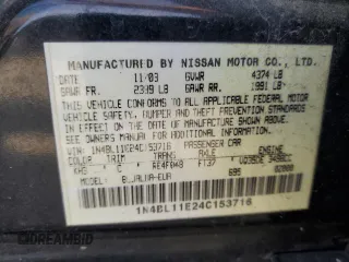 2004 Nissan Altima SE z VIN 1N4BL11E24C153716, wystawiony jako Copart lot #54332265 z przebiegiem 203 330 mil mil oraz Szkoda całkowita • Salvage title. Historia ofert i sprzedaży dostępna na DreamBid. Obrazek 12.