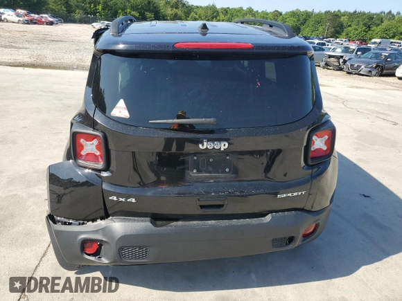 2021 Jeep Renegade Sport with VIN ZACNJDAB7MPN09803, listed as a Copart auction lot 57398105 with 41,041 mi miles and Salvage title. Bid and sale history available at DreamBid. Image 6.