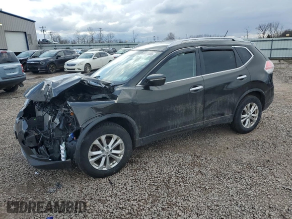 2015 Nissan Rogue SV with VIN KNMAT2MVXFP535768, listed as a Copart auction lot 53031005 with 124,767 mi miles and Salvage Title. Bid and sale history available at carsss.com. Image 1.