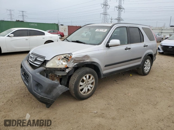 2005 Honda CR-V EX z VIN JHLRD78835C055520, wystawiony jako Copart lot #53521745 z przebiegiem 213 258 mil mil oraz Szkoda całkowita • Salvage title. Historia ofert i sprzedaży dostępna na DreamBid. Obrazek 1.