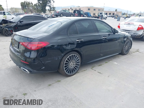 2022 Mercedes-Benz C 300 with VIN W1KAF4GBXNR037485, listed as a IAAI auction lot 41901915 with 36,504 mi miles and . Bid and sale history available at DreamBid. Image 4.