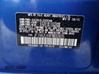 2015 Subaru WRX STI with VIN JF1VA2L69F9837435, listed as a Copart auction lot 73206354 with 57,811 mi miles and Salvage title. Bid and sale history available at DreamBid. Image 12.