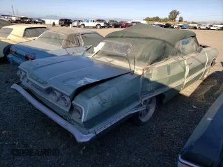 1963 Chevrolet Impala с VIN 31867F316459, выставлен на аукционе Copart как лот 61381854 с пробегом Не указан миль и Списание • Salvage title. История ставок и продаж доступна на DreamBid. Изображение 3.