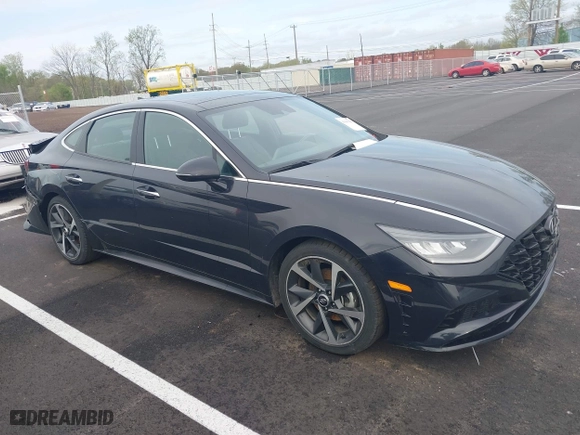 2023 Hyundai Sonata SEL Plus with VIN KMHL44J21PA279726, listed as a IAAI auction lot 41915491 with 52,834 mi miles. Bid and sale history available at carsss.com. Image 1.