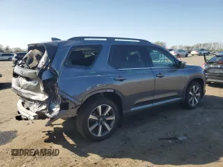 2025 Honda Pilot Elite with VIN 5FNYG1H80SB070312, listed as a Copart auction lot 51281065 with 7,026 mi miles and Salvage Title. Bid and sale history available at DreamBid. Image 3.