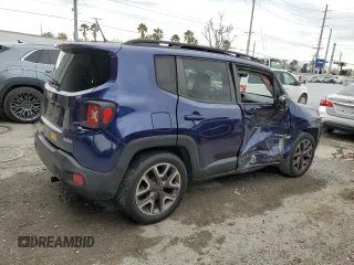 2016 Jeep Renegade Latitude with VIN ZACCJABW7GPE20005, listed as a Copart auction lot 88877675 with 53,091 mi miles and Salvage Title. Bid and sale history available at DreamBid. Image 3.