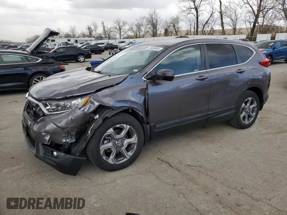 2018 Honda CR-V EX with VIN 7FARW1H51JE052272, listed as a Copart auction lot 49498945 with 61,324 mi miles and Salvage Title. Bid and sale history available at DreamBid. Image 1.