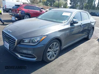 2018 Genesis G80 3.8L with VIN KMHGN4JE8JU257690, listed as a IAAI auction lot 42539996 with 50,619 mi miles and . Bid and sale history available at DreamBid. Image 2.