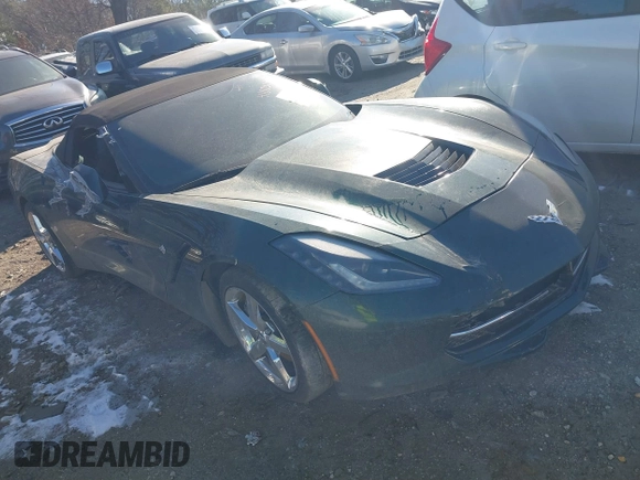 2014 Chevrolet Corvette 3LT with VIN 1G1YF3D73E5128925, listed as a IAAI auction lot 41398692 with 1 mi miles. Bid and sale history available at carsss.com. Image 1.