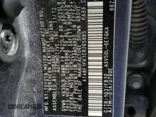 2012 Toyota Camry L with VIN 4T4BF1FK1CR265885, listed as a Copart auction lot 49052595 with 164,995 mi miles and Salvage Title. Bid and sale history available at DreamBid. Image 12.