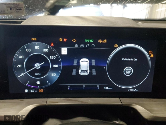 2024 Kia Telluride SX Prestige X-Pro with VIN 5XYP5DGC1RG498689, listed as a Copart auction lot 56469975 with 21,452 mi miles and Salvage title. Bid and sale history available at DreamBid. Image 9.