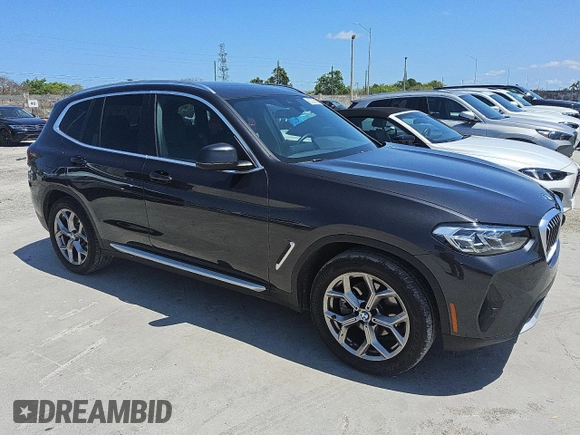 2024 BMW X3 sDrive30i with VIN 5UX43DP05R9X15031, listed as a Copart auction lot 56055855 with 17,094 mi miles and Clean Title. Bid and sale history available at DreamBid. Image 4.