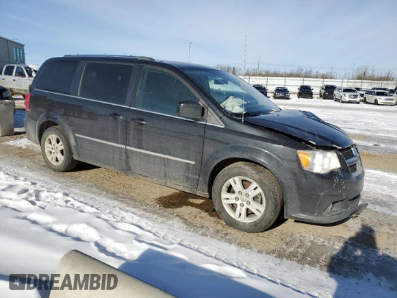 2017 Dodge Grand Caravan Crew Plus with VIN 2C4RDGDG6HR775156, listed as a Copart auction lot 48511115 with 349,435 mi miles and Salvage Title. Bid and sale history available at DreamBid. Image 4.