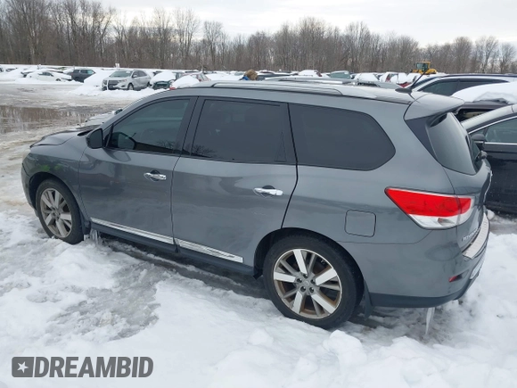 2015 Nissan Pathfinder Platinum with VIN 5N1AR2MM3FC710127, listed as a IAAI auction lot 41617867 with 112,020 mi miles and . Bid and sale history available at DreamBid. Image 3.