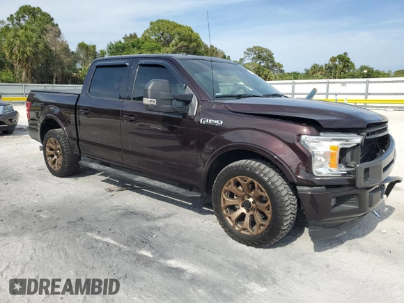 2018 Ford F-150 XL with VIN 1FTEW1CG6JKC16041, listed as a Copart auction lot 54222015 with 61,568 mi miles and Salvage title. Bid and sale history available at DreamBid. Image 4.