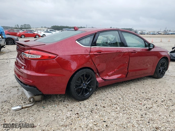 2019 Ford Fusion SE with VIN 3FA6P0HDXKR198401, listed as a Copart auction lot 43046895 with 52,247 mi miles and Clean Title. Bid and sale history available at carsss.com. Image 3.
