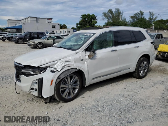 2024 Cadillac XT6 FWD Premium Luxury with VIN 1GYKPCRS2RZ708893, listed as a Copart auction lot 74565354 with 4,329 mi miles and Salvage Title. Bid and sale history available at carsss.com. Image 1.