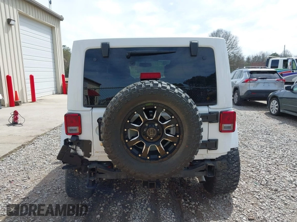 2017 Jeep Wrangler Unlimited Sahara with VIN 1C4BJWEG8HL734572, listed as a IAAI auction lot 41863636 with 123,979 mi miles. Bid and sale history available at carsss.com. Image 17.