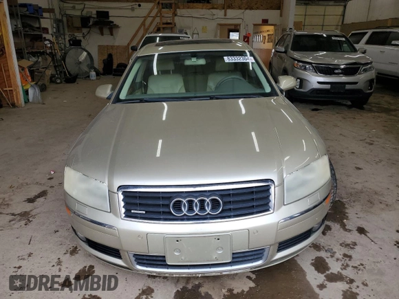 2005 Audi A8 L with VIN WAUML44EX5N009155, listed as a Copart auction lot 83332304 with Not Provided miles and Clean Title. Bid and sale history available at carsss.com. Image 5.