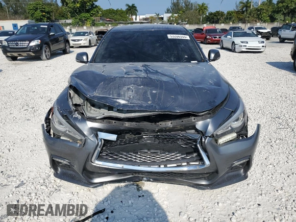 2019 Infiniti Q50 Luxe z VIN JN1EV7AP7KM519508, wystawiony jako Copart lot #53206555 z przebiegiem 88 415 mil mil oraz Nie do naprawy • Non repairable. Historia ofert i sprzedaży dostępna na DreamBid. Obrazek 5.
