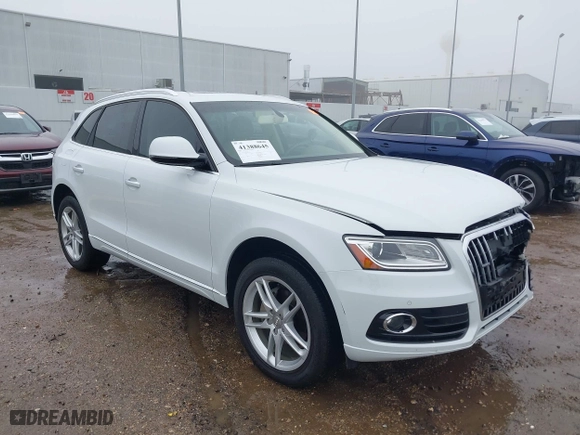 2017 Audi Q5 Premium with VIN WA1C2AFP1HA077610, listed as a IAAI auction lot 41388645 with 94,427 mi miles. Bid and sale history available at carsss.com. Image 1.