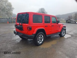 2020 Jeep Wrangler Unlimited Sahara with VIN 1C4HJXEN3LW232316, listed as a IAAI auction lot 42009794 with 35,535 mi miles. Bid and sale history available at carsss.com. Image 4.