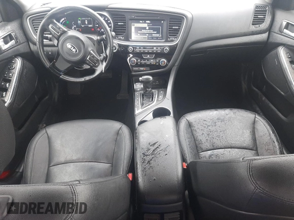 2015 Kia Optima EX with VIN KNAGN4AD7F5081869, listed as a Copart auction lot 55266585 with 106,830 mi miles and Salvage title. Bid and sale history available at DreamBid. Image 8.