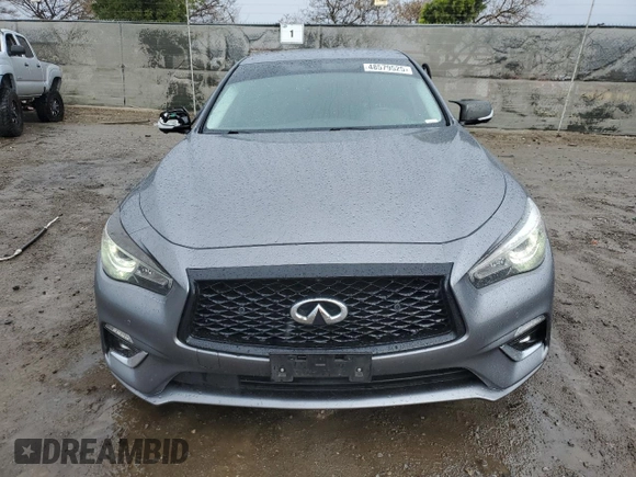 2020 Infiniti Q50 3.0t LUXE with VIN JN1EV7AP3LM203637, listed as a Copart auction lot 48579525 with 79,647 mi miles and Salvage Title. Bid and sale history available at carsss.com. Image 5.