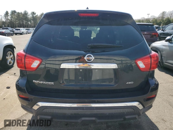 2018 Nissan Pathfinder S z VIN 5N1DR2MM6JC620539, wystawiony jako Copart lot #48370295 z przebiegiem 91 047 mil mil oraz Szkoda całkowita • Salvage title. Historia ofert i sprzedaży dostępna na DreamBid. Obrazek 6.
