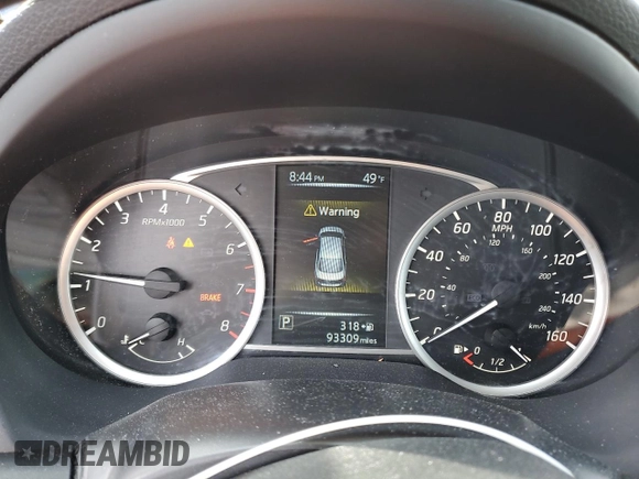 2017 Nissan Sentra SV with VIN 3N1AB7AP6HL668647, listed as a Copart auction lot 49869255 with 93,309 mi miles and Salvage Title. Bid and sale history available at DreamBid. Image 9.
