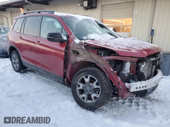 2022 Honda Passport TrailSport z VIN 5FNYF8H66NB007634, wystawiony jako Copart lot #88159235 z przebiegiem 31 590 mil mil oraz Szkoda całkowita • Salvage title. Historia ofert i sprzedaży dostępna na DreamBid. Obrazek 4.