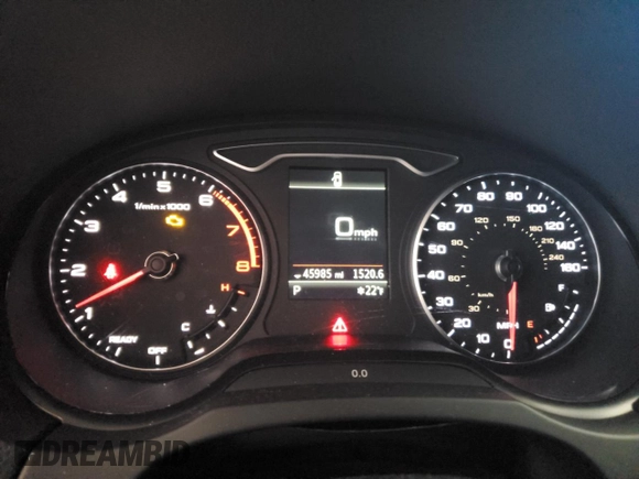 2020 Audi A3 Sedan Premium with VIN WAUAUGFF4LA093856, listed as a Copart auction lot 45394075 with 45,985 mi miles and Salvage Title. Bid and sale history available at carsss.com. Image 9.