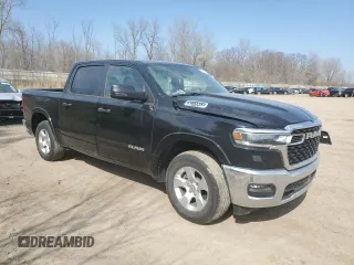 2025 Ram 1500 Big Horn with VIN 1C6SRFFP3SN584185, listed as a Copart auction lot 53614315 with 19,498 mi miles and Clean Title. Bid and sale history available at carsss.com. Image 4.