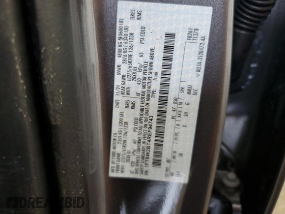 2024 Ford F-250 XL with VIN 1FT8W2BT4REF94743, listed as a Copart auction lot 59032215 with 6,661 mi miles and Salvage title. Bid and sale history available at DreamBid. Image 12.